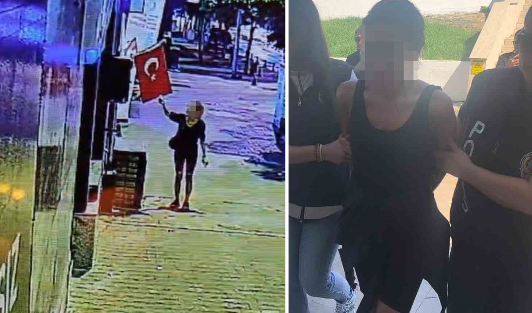 Suspect who attempted to burn Turkish flag brought to courthouse