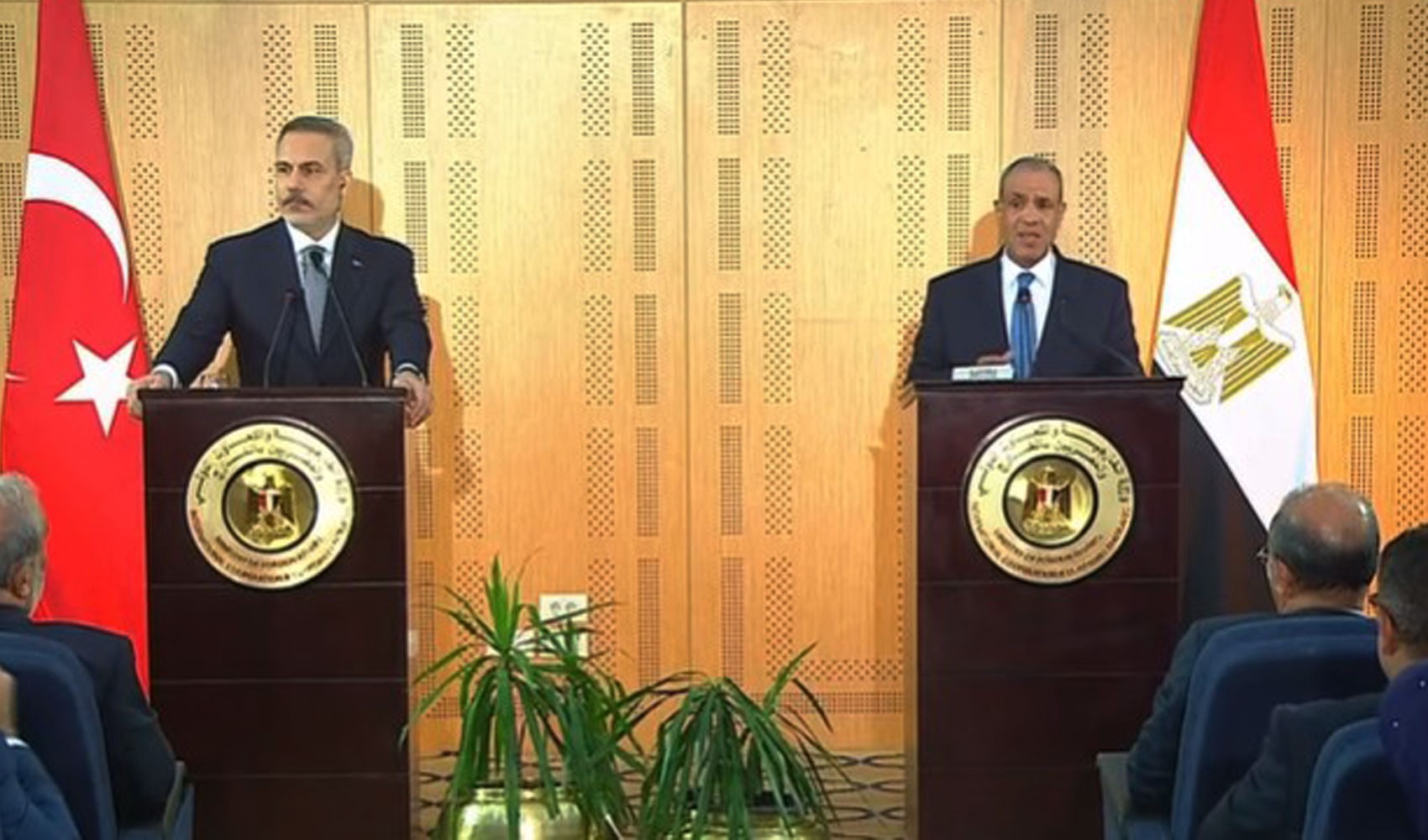Rueda de prensa conjunta del ministro Fidan en Egipto