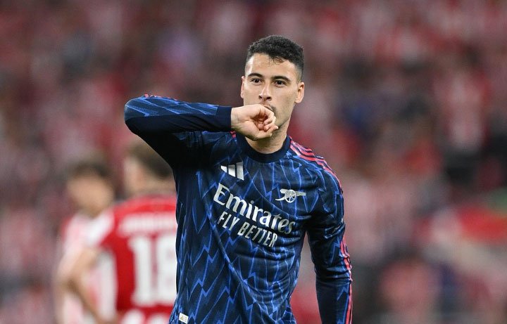 Arsenal forması giyen Brezilyalı futbolcu Gabriel Martinelli.