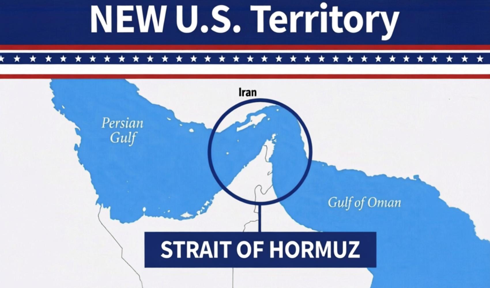 Trump, Hürmüz Boğazı’nı ‘Yeni ABD Toprağı’ gösteren haritayı yeniden paylaştı