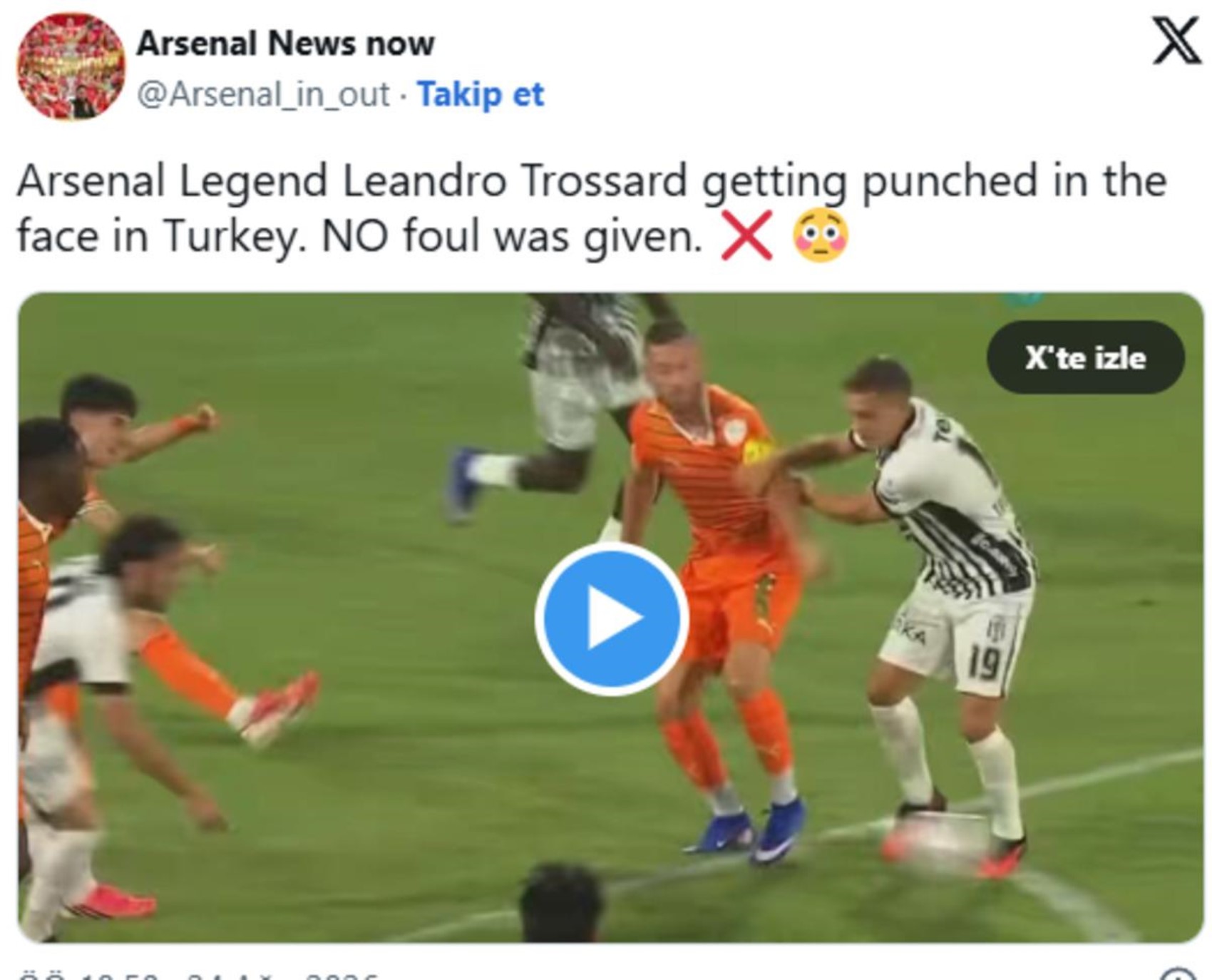 Trossard'ın pozisyonu dünya spor basınında gündem oldu: Hakem kart bile göstermedi...