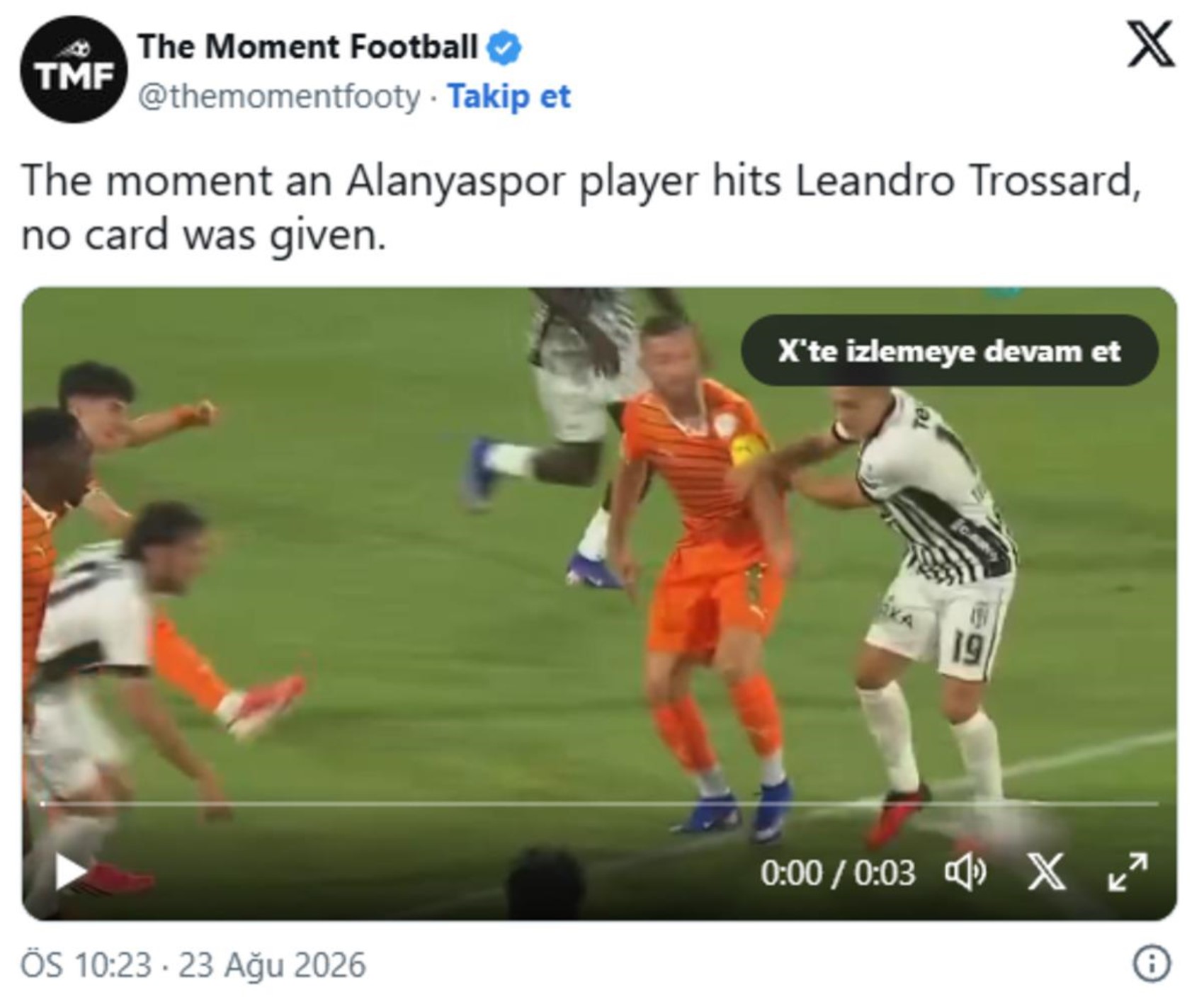 Trossard'ın pozisyonu dünya spor basınında gündem oldu: Hakem kart bile göstermedi...
