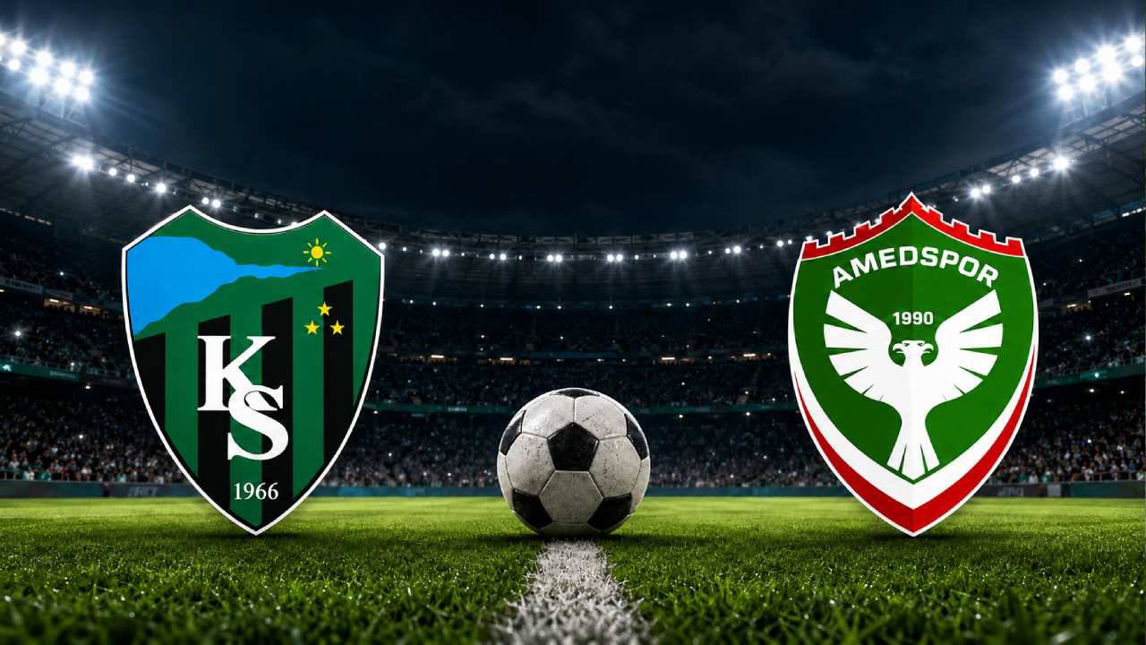 Kocaelispor ve Amedspor armalarının yer aldığı maç görseli.