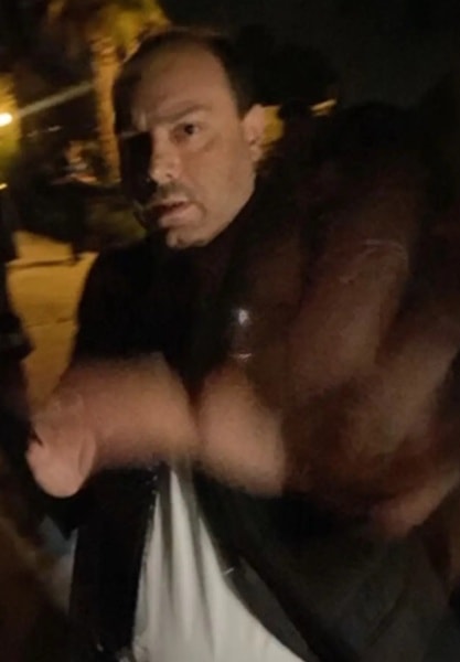 A photograph frame stated to be from the moment Alihan Kuriş was detained during the night hours.