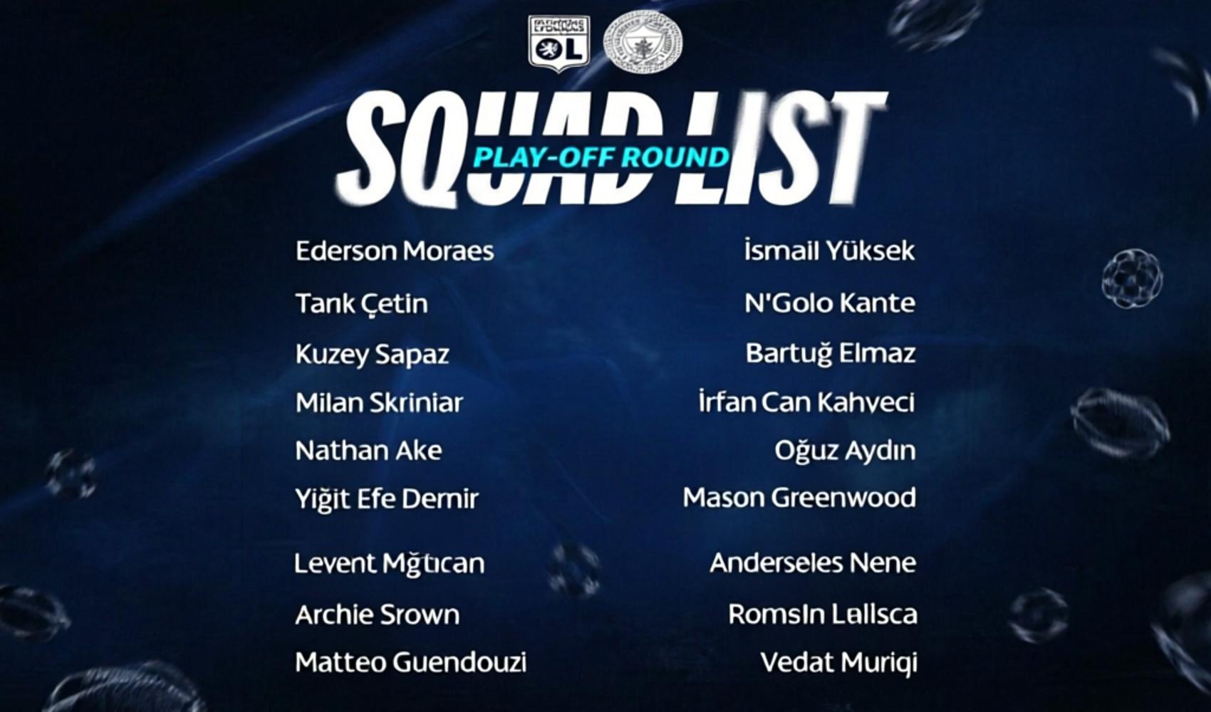 Fenerbahçe’nin Lyon maçı kamp kadrosu açıklandı: Kerem Aktürkoğlu ve Asensio kafilede yok