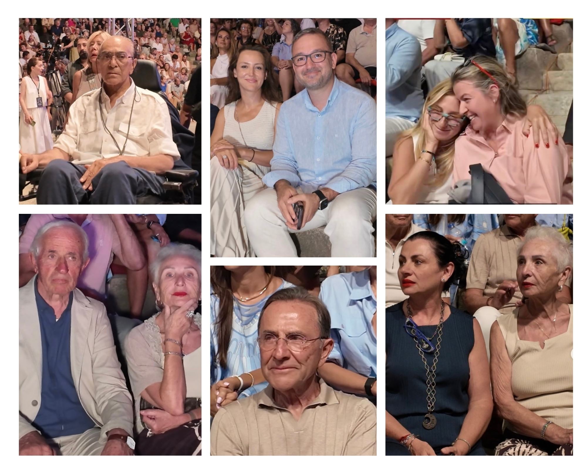 Bodrum Antik Tiyatro’daki konuklardan oluşan fotoğraf kolajı.