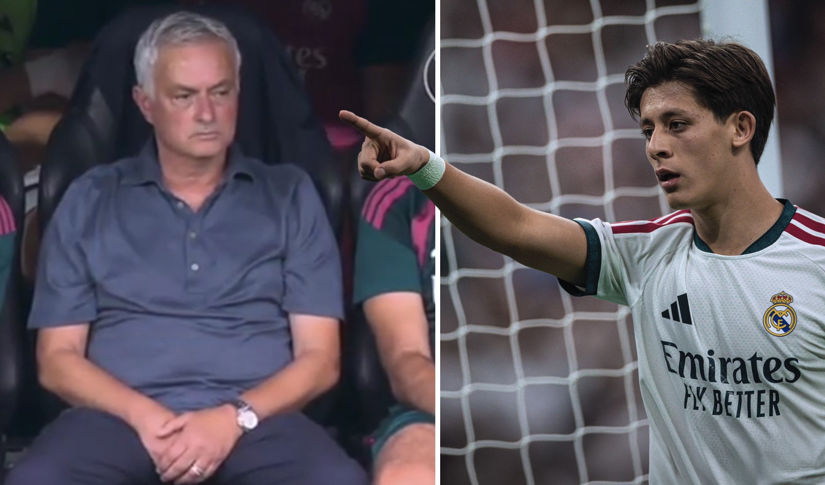 Arda Güler’in golü sonrası Mourinho’nun tepkisi gündem oldu
