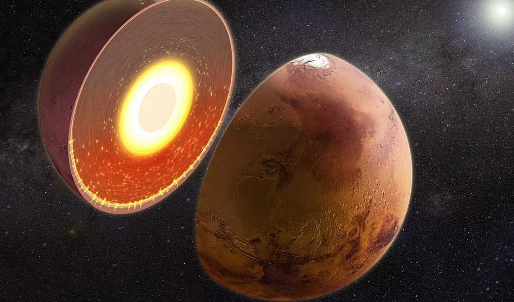 Surprising temperature difference in the depths of Mars: Southern hemisphere could be up to 400 degrees hotter