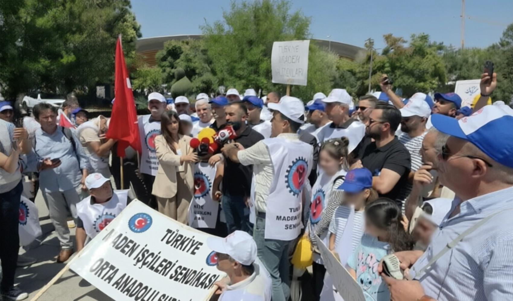 Madencilik işçilerinden Ankara’da hak ediş yürüyüşü