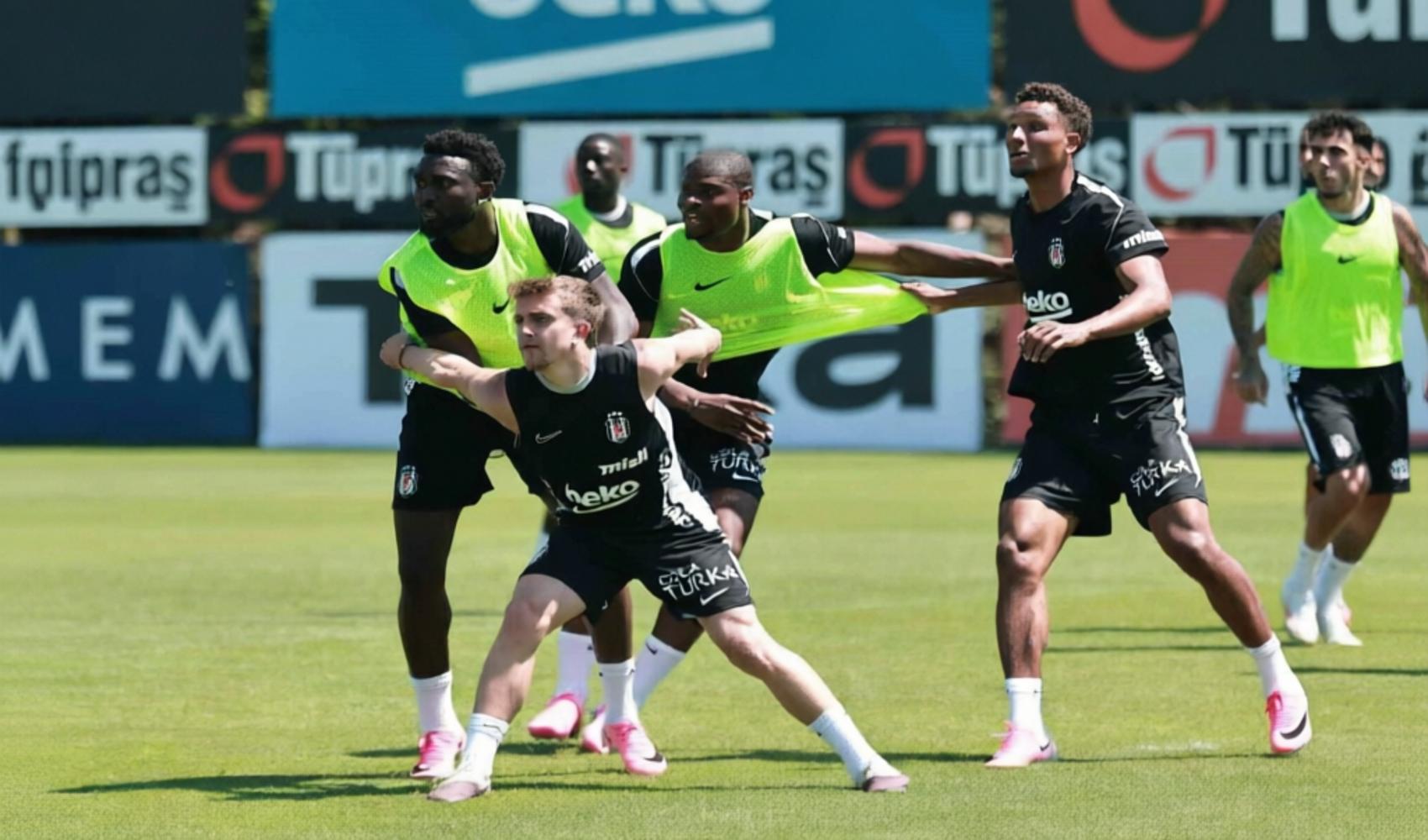 El Beşiktaş continuó sus preparativos para el partido contra el Hradec Kralove con ejercicios tácticos y de balón parado