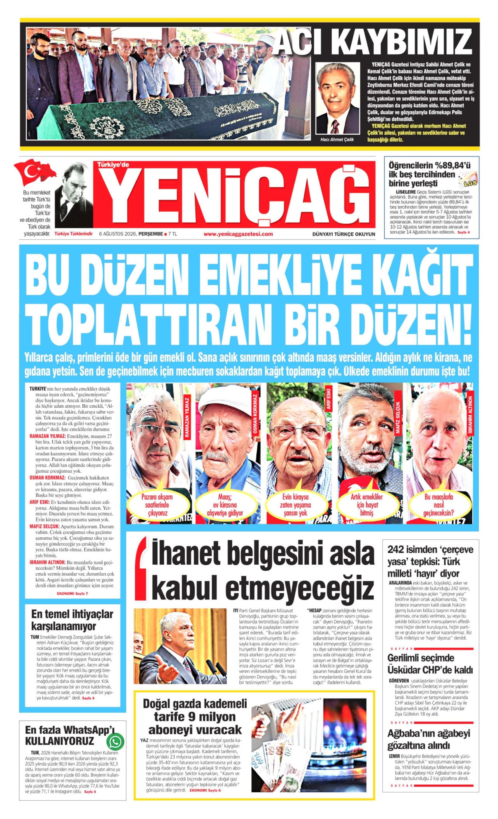 Gazeteler çerçeve yasayı nasıl gördü? (6 Ağustos 2026 gazete manşetleri)