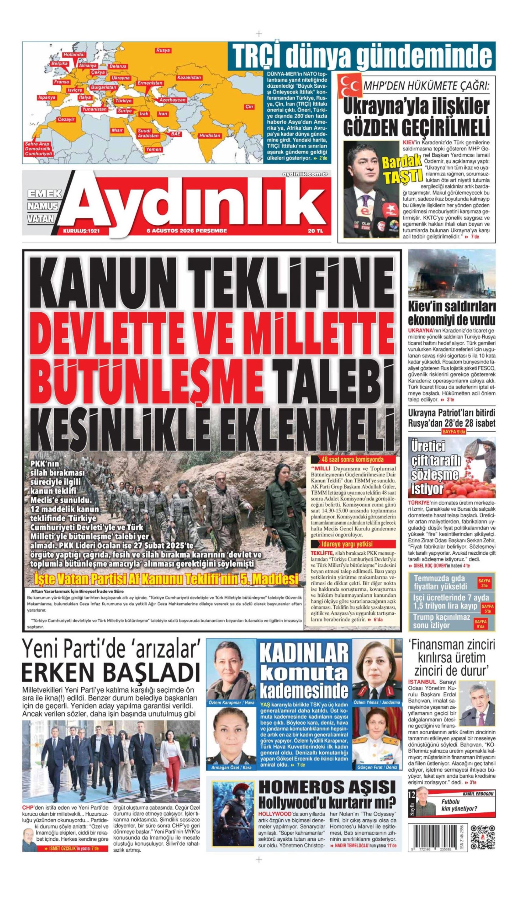 Gazeteler çerçeve yasayı nasıl gördü? (6 Ağustos 2026 gazete manşetleri)