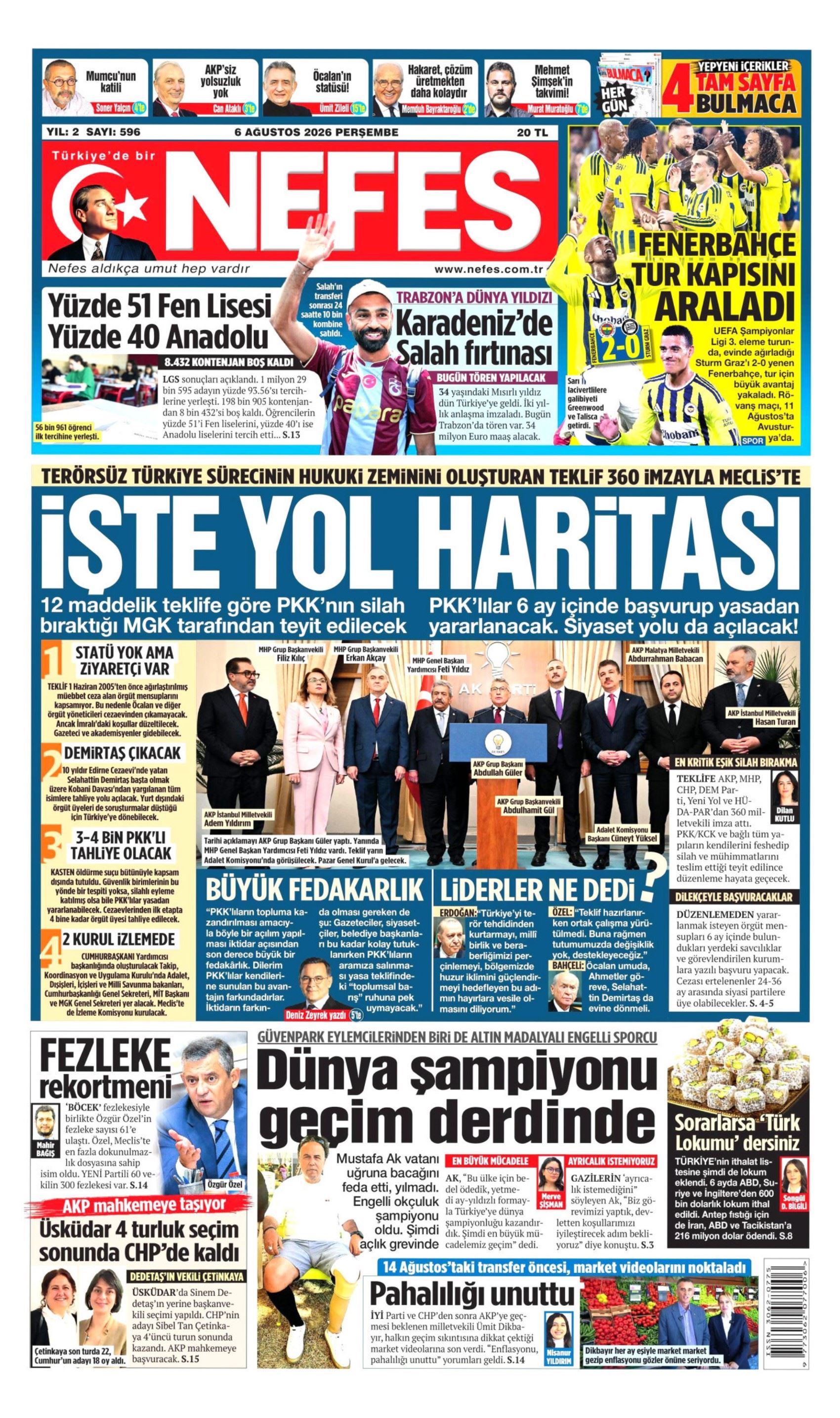Gazeteler çerçeve yasayı nasıl gördü? (6 Ağustos 2026 gazete manşetleri)