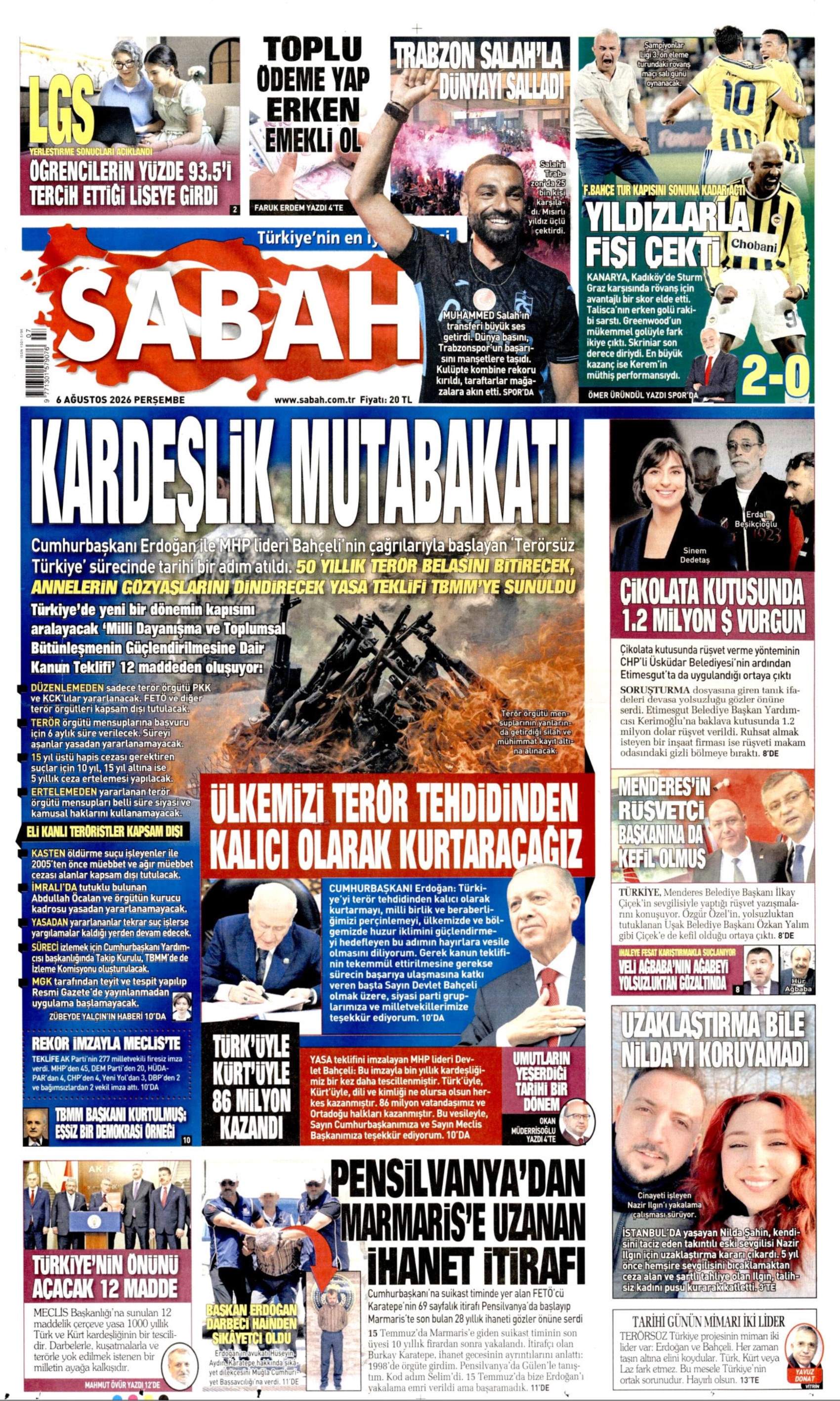 Gazeteler çerçeve yasayı nasıl gördü? (6 Ağustos 2026 gazete manşetleri)