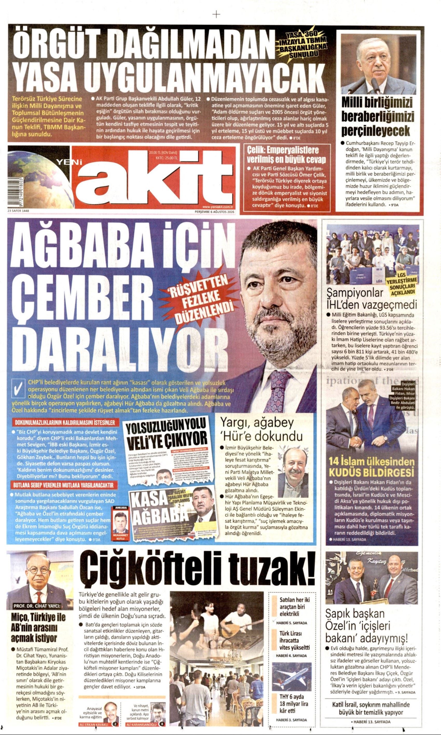 Gazeteler çerçeve yasayı nasıl gördü? (6 Ağustos 2026 gazete manşetleri)