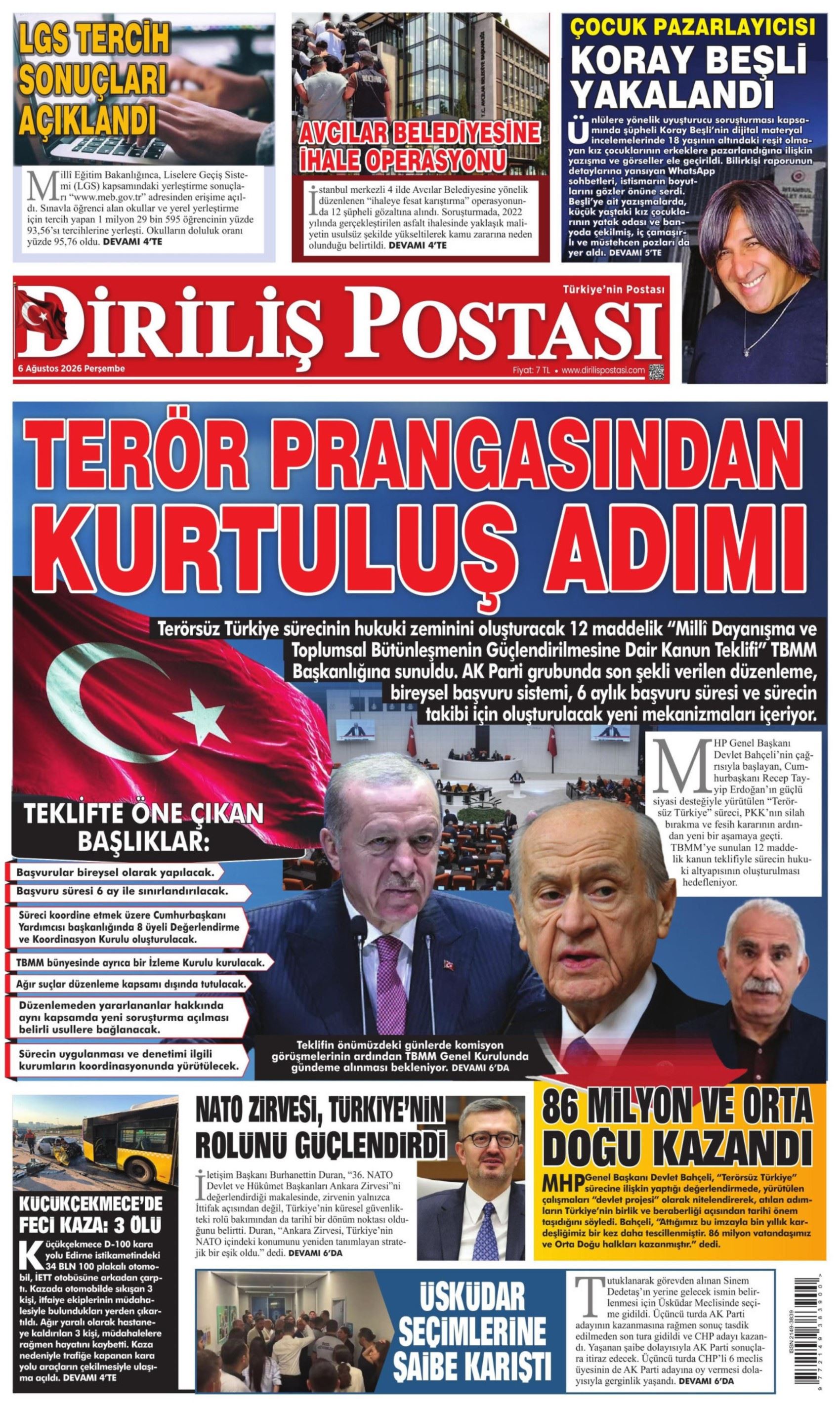 Gazeteler çerçeve yasayı nasıl gördü? (6 Ağustos 2026 gazete manşetleri)
