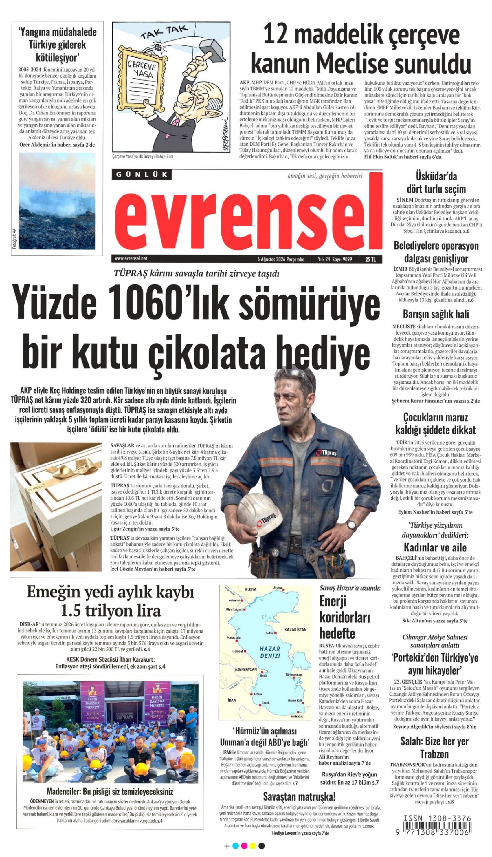 Gazeteler çerçeve yasayı nasıl gördü? (6 Ağustos 2026 gazete manşetleri)