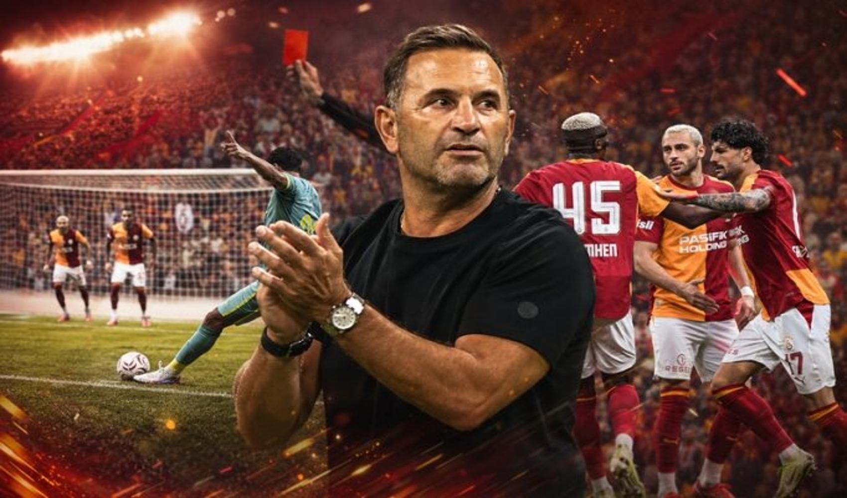 Galatasaray maçında Okan Buruk kırmızı kart gördü