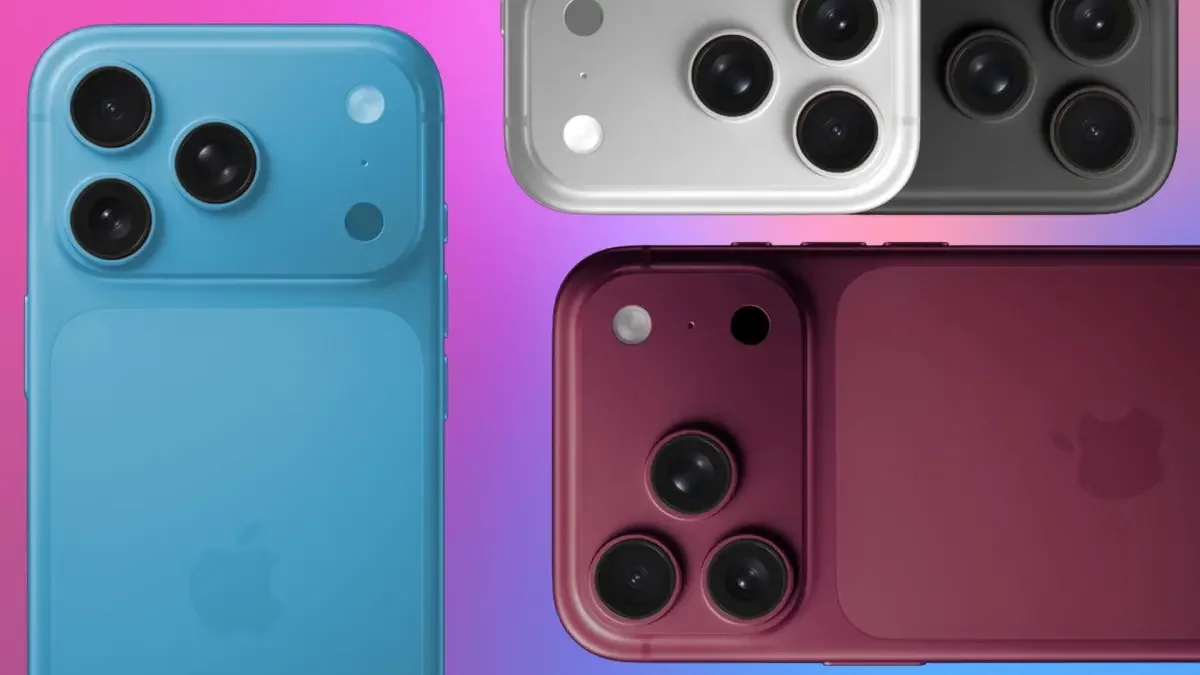 Farklı renklerde iPhone modellerinin kamera bölümlerini gösteren yakın plan görsel.