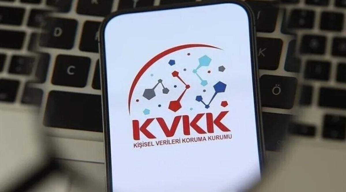 A mobile phone screen showing the KVKK logo.