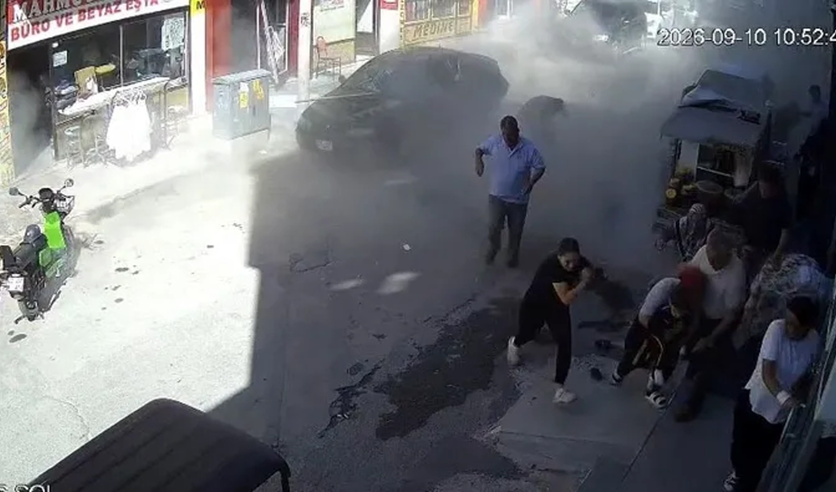 Ereğli’de iş yerindeki patlama kamerada