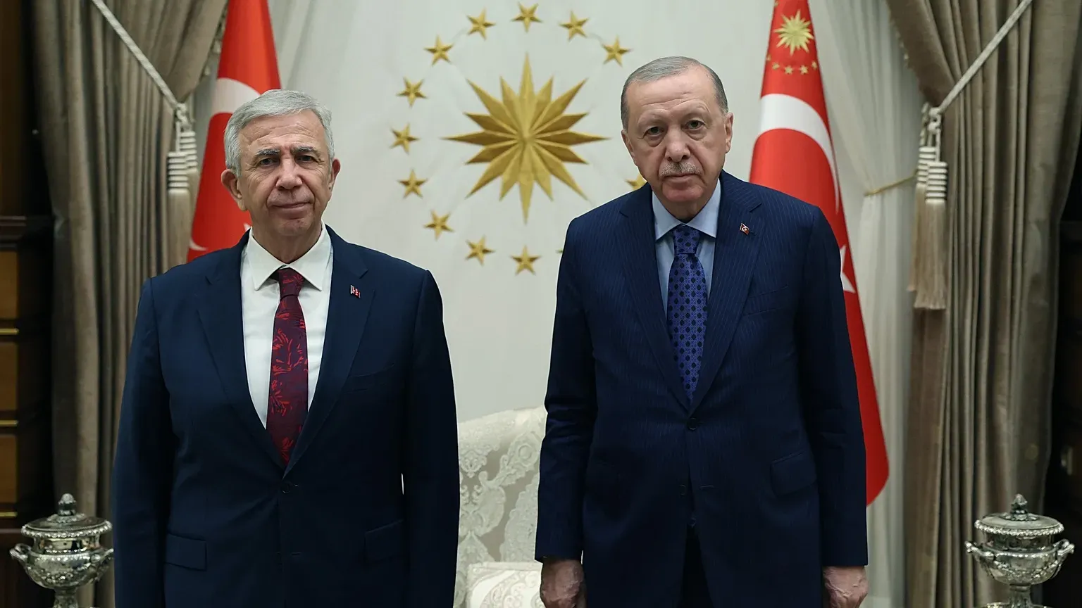 Mansur Yavaş ve Recep Tayyip Erdoğan Beştepe’de birlikte görülüyor.