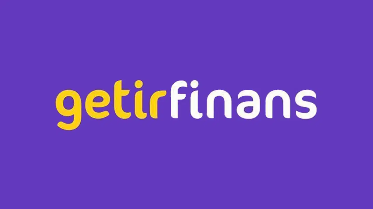 Mor zemin üzerinde GetirFinans logosu.