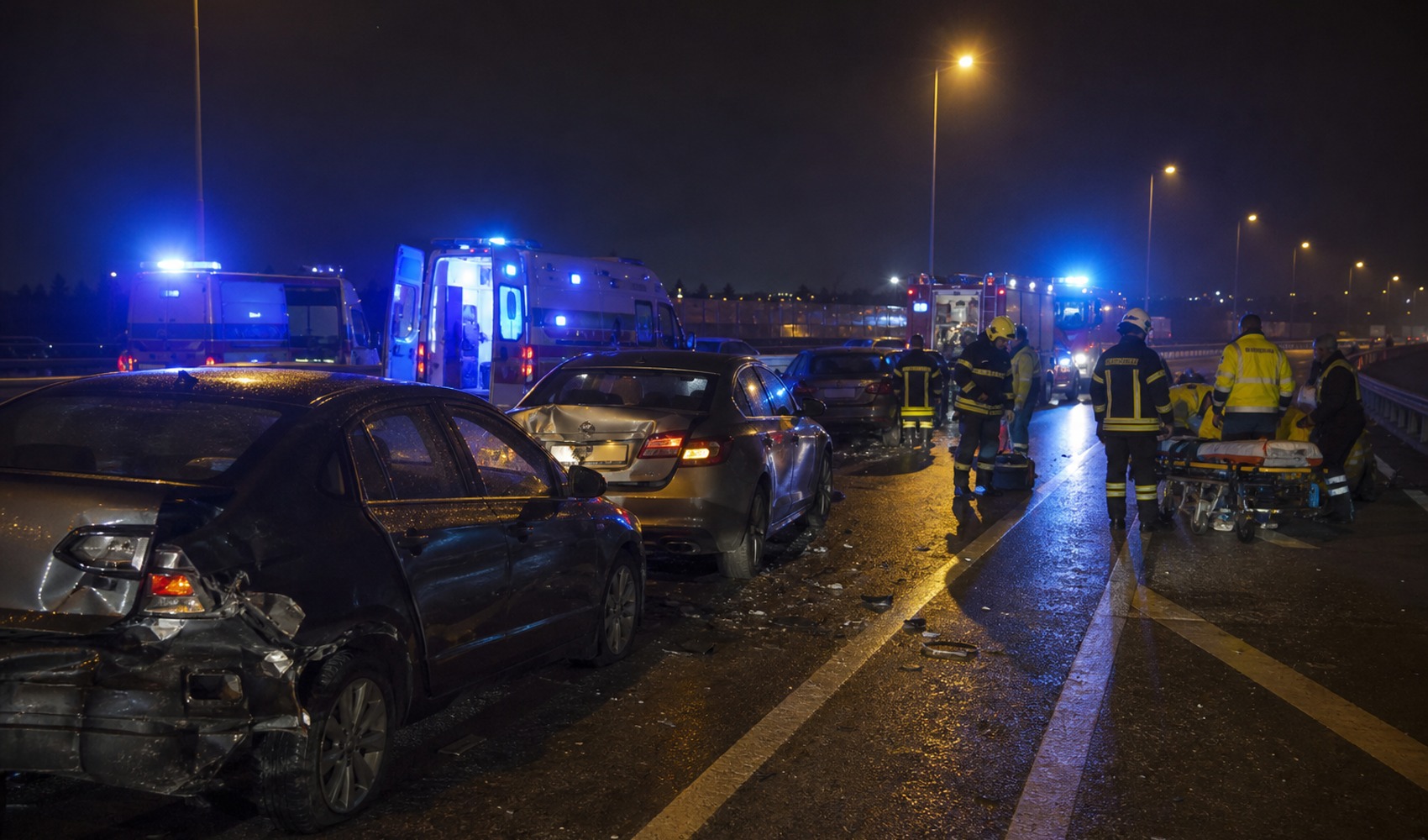 Chain-reaction accident on the Yalova section of the Istanbul-Izmir Highway: 11 injured