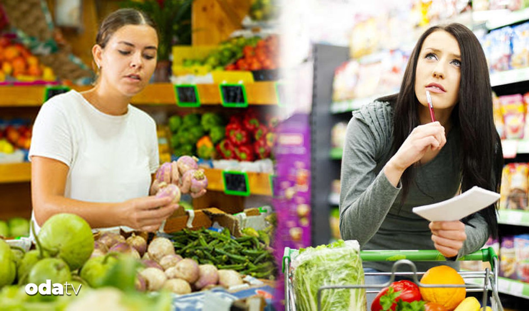 Imagen de precios de alimentos que representa compras en supermercados y fruterías.