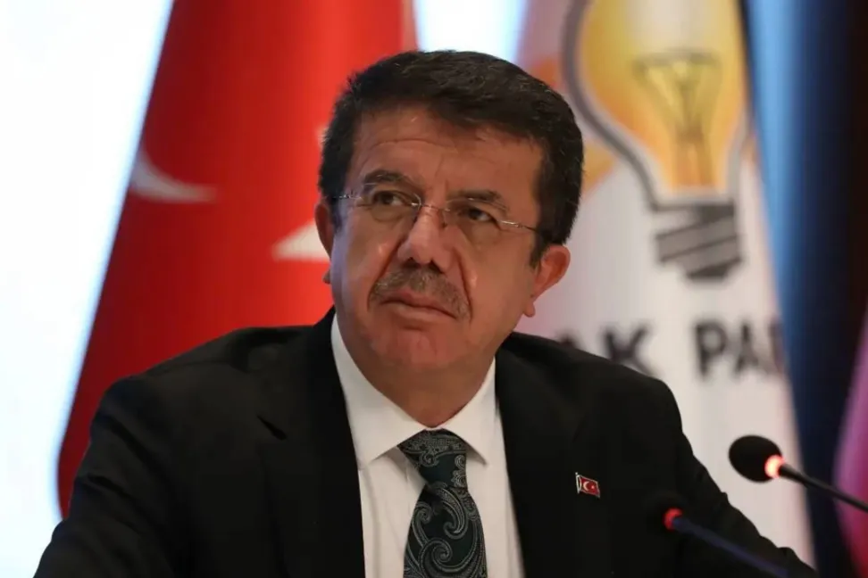 Nihat Zeybekci’nin toplantı sırasında çekilmiş fotoğrafı.