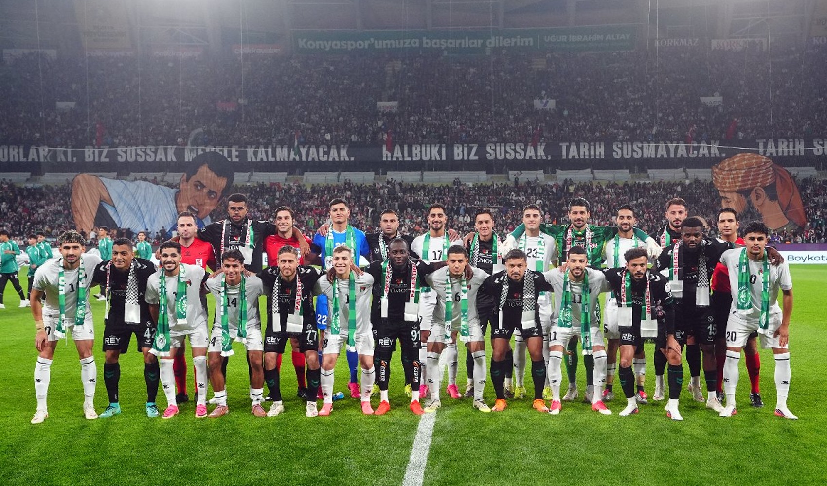 Konya’da Konyaspor ile Filistin Milli Takımı’nın dostluk maçı 2-2 sona erdi