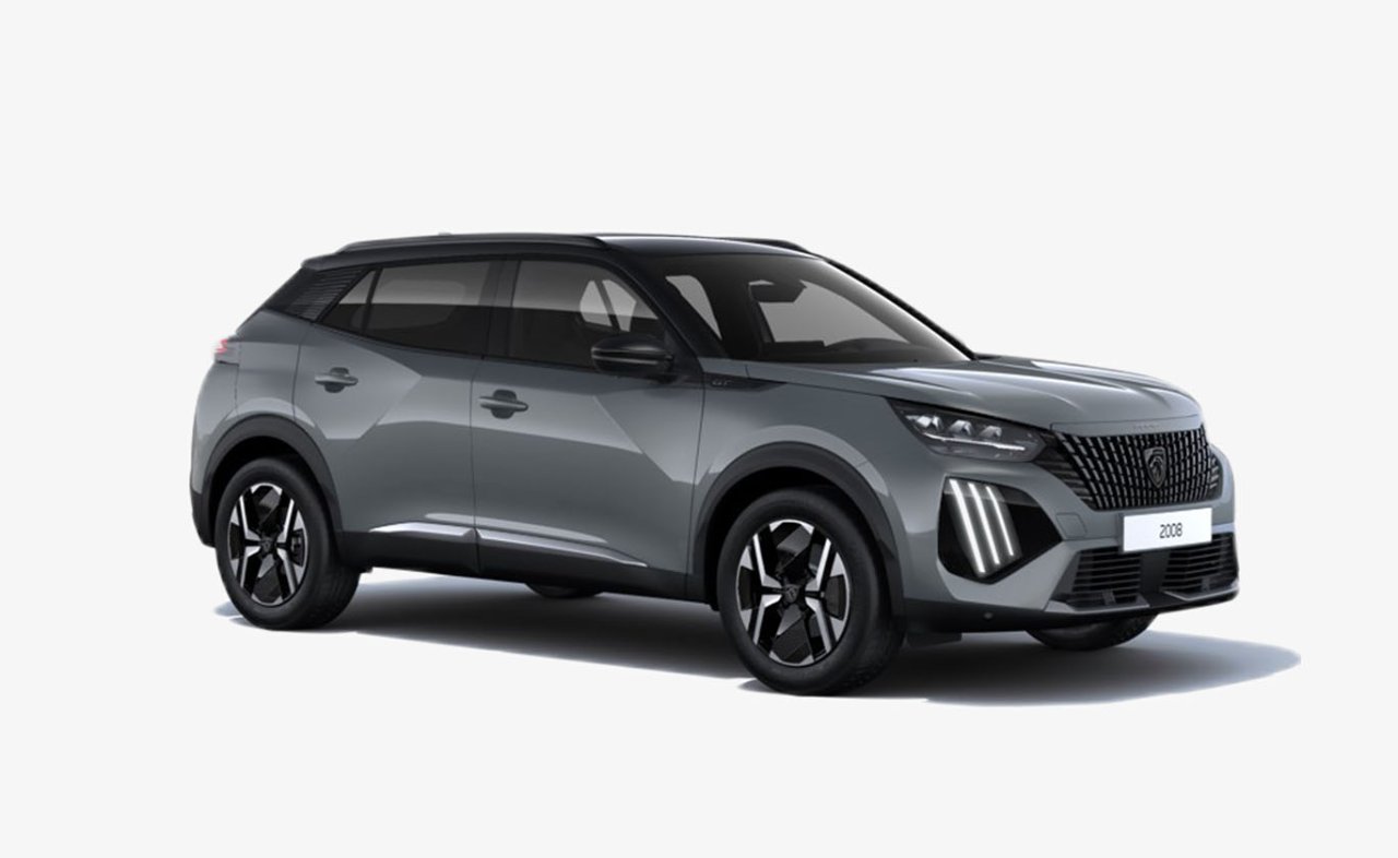 Gri renkli Peugeot 2008 SUV model otomobil.
