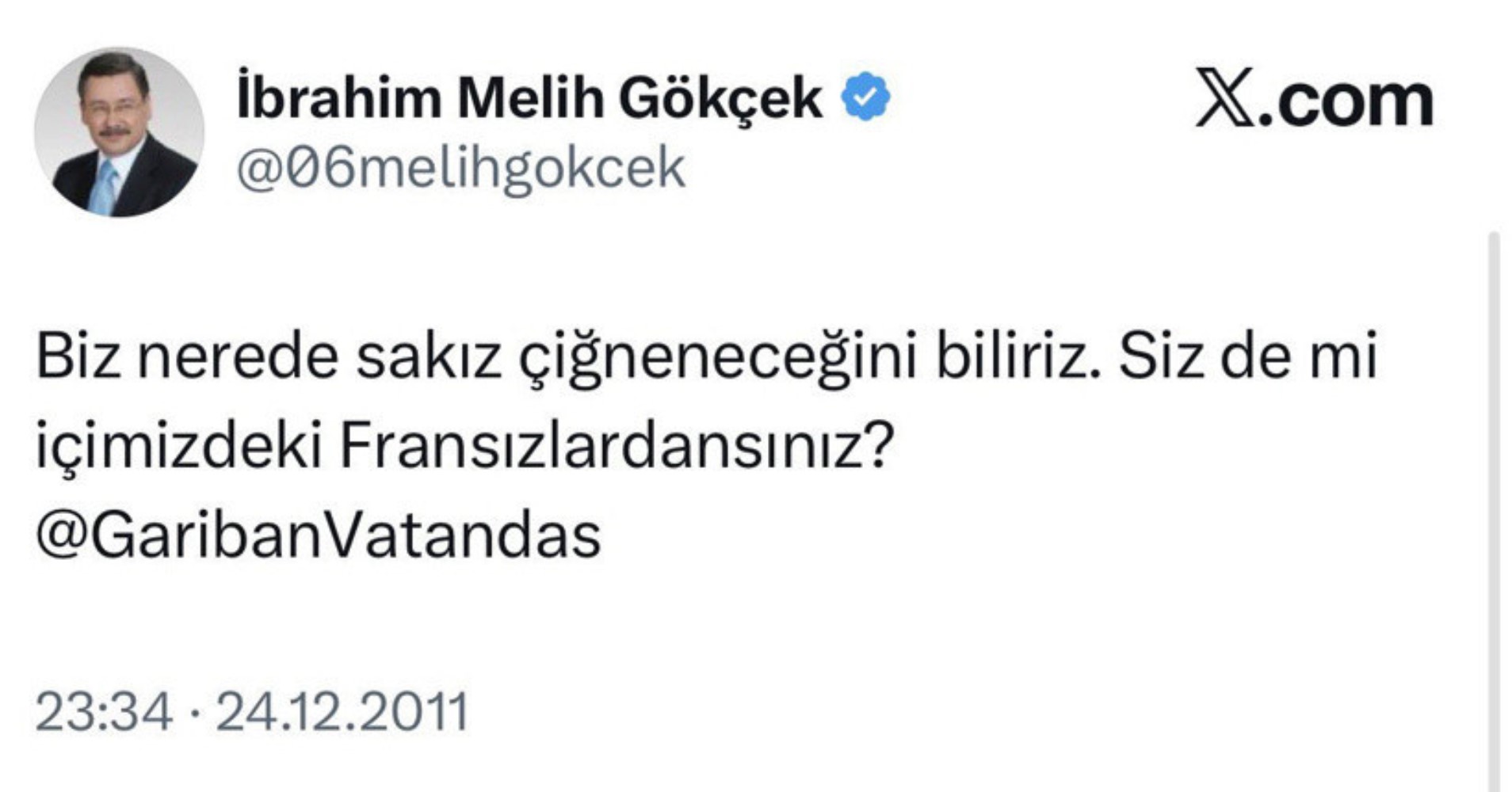 Melih Gökçek sakız tartışmasında gazetecileri hedef aldı: 'Yorumlarına dikkat etsinler'