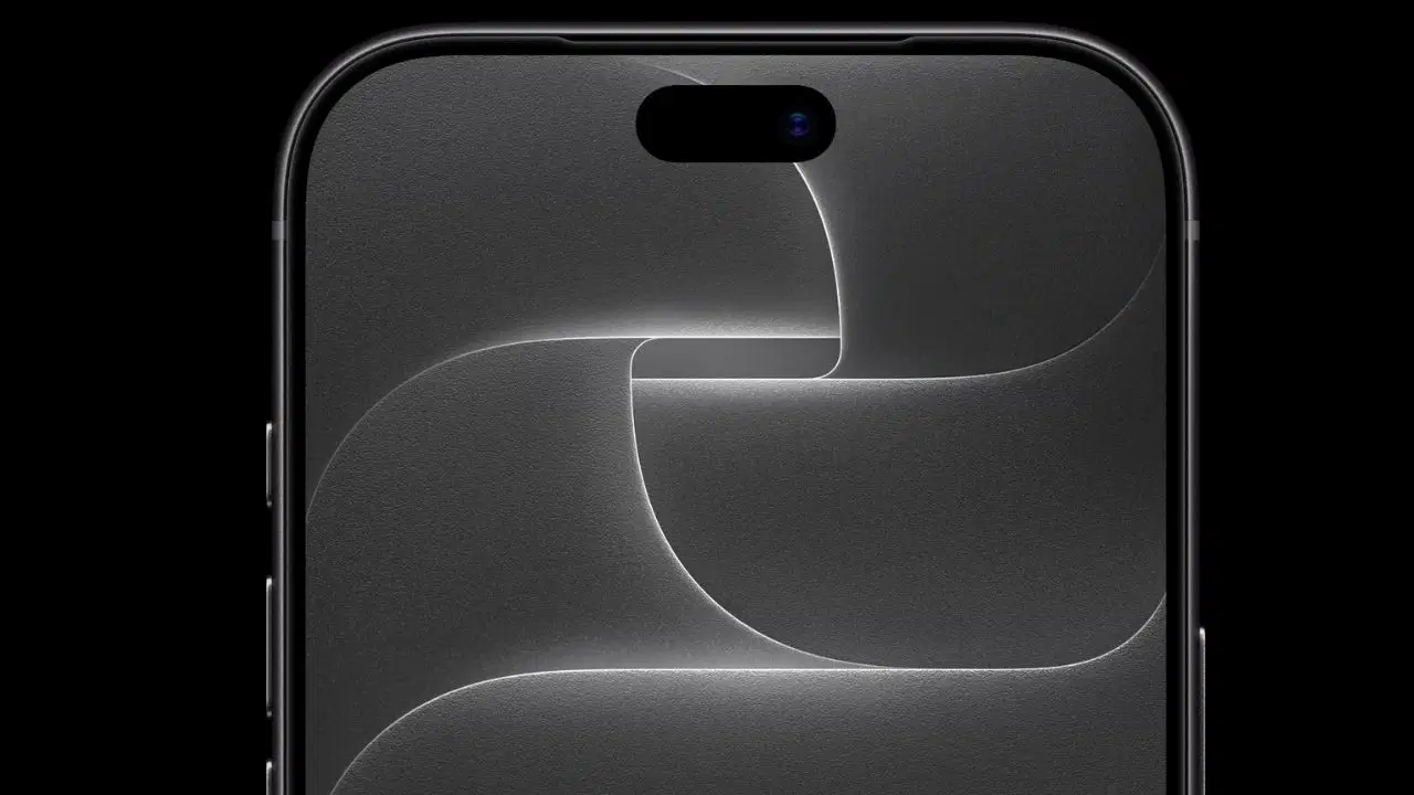 Design de l'île dynamique réduite en haut de l'écran de l'iPhone.